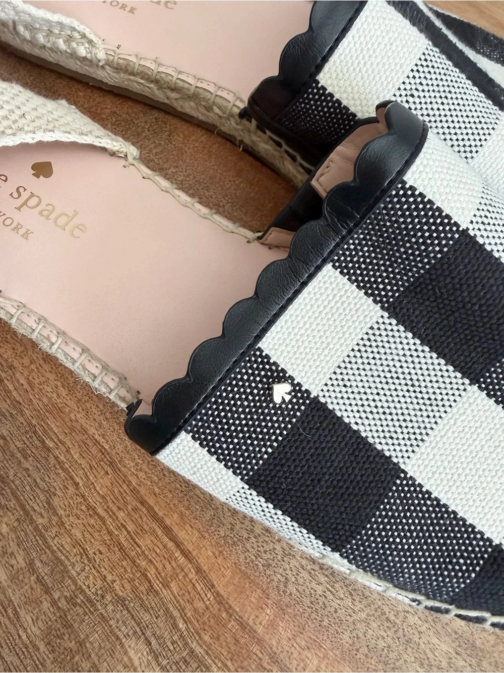 Kate Spade Bonnie Gingham Espadrilles Size 9.5